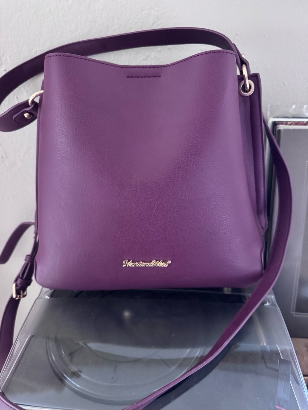 Montana West Purple Leather Crossbody Bag